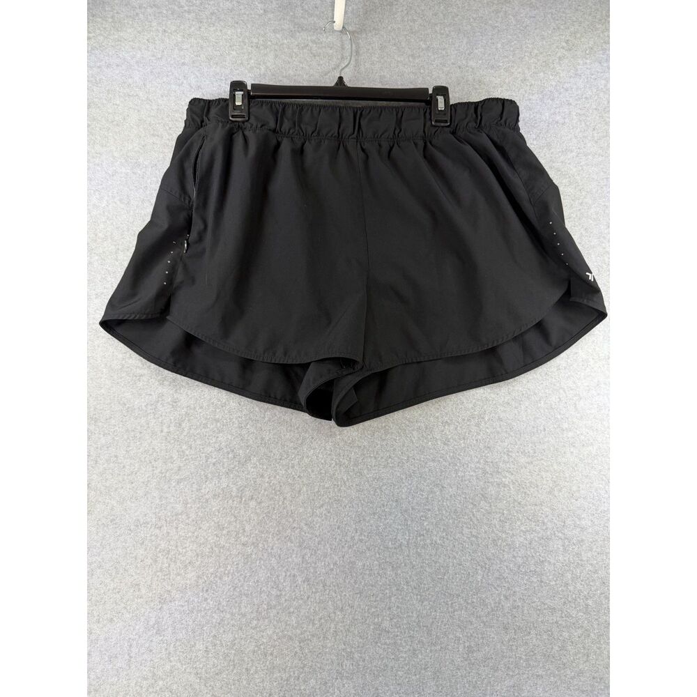 Old Navy Active Women's 2X Black Quick Dry Lined Running Shorts Zip Pocket 3672